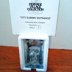 Dept 56 City Subway Entrance / Heritage Village Collection NIB